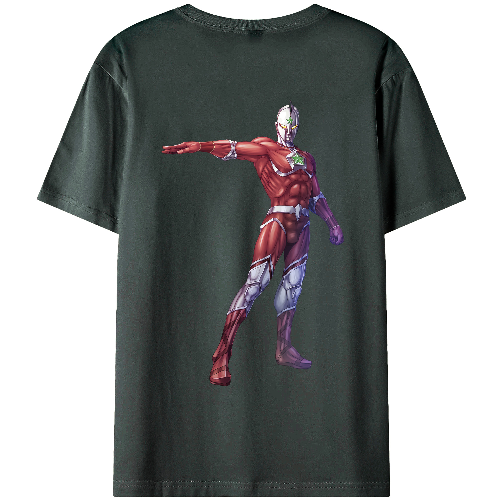 （画像用） ウルトラマン Ultraman 綿100％ メンズ半袖Tシャツ（バックプリント） 通気性